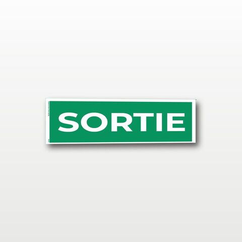 Sortie – Panneau de Signalisation - 20 x 8 cm