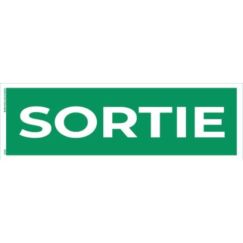 sortie – panneau de signalisation 20 x 8 cm