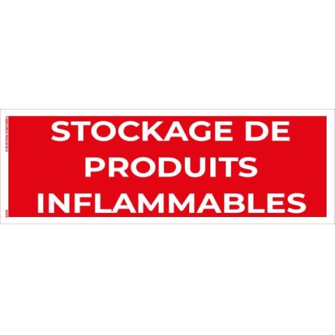 stockage de produits inflammables – panneau de signalisation 20 x 8 cm