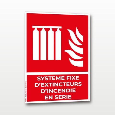 Système fixe d’extincteurs d’incendie en série – Panneau de Signalisation - Portrait - A5