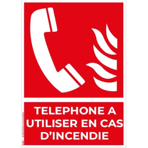 téléphone à utiliser en cas d’incendie portrait a4