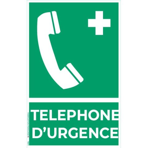 téléphone d’urgence – panneau de signalisation
