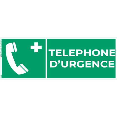 téléphone d’urgence – panneau de signalisation