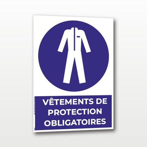 Vêtements de protection obligatoires – Panneau de Signalisation - A5