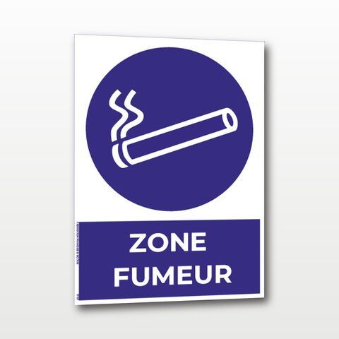Zone fumeur – Panneau de Signalisation - A4
