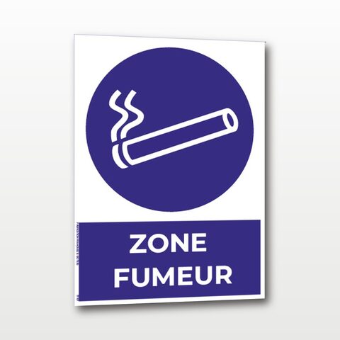 Zone fumeur – Panneau de Signalisation - A5