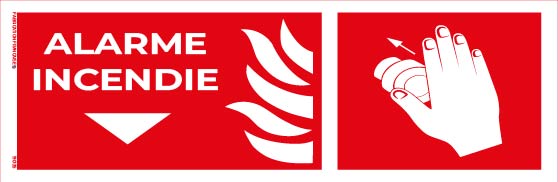 alarme incendie – panneau de signalisation 20 x 8 cm