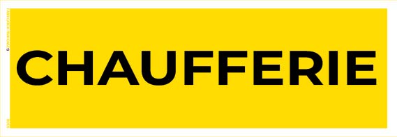 chaufferie – panneau de signalisation 20 x 8 cm
