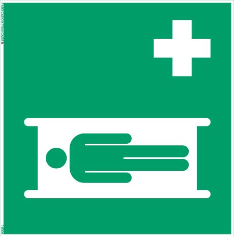 civière – panneau de signalisation