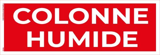colonne humide – panneau de signalisation 20 x 8 cm