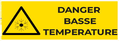danger basse température – panneau de signalisation