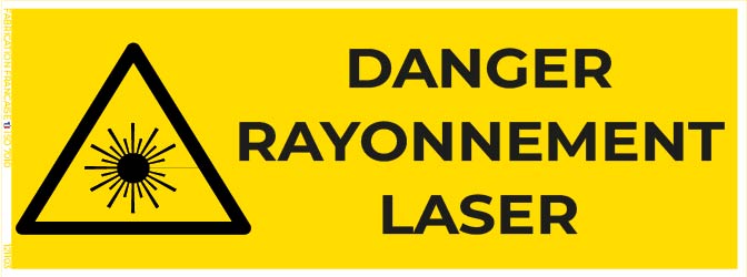danger rayonnement laser – panneau de signalisation