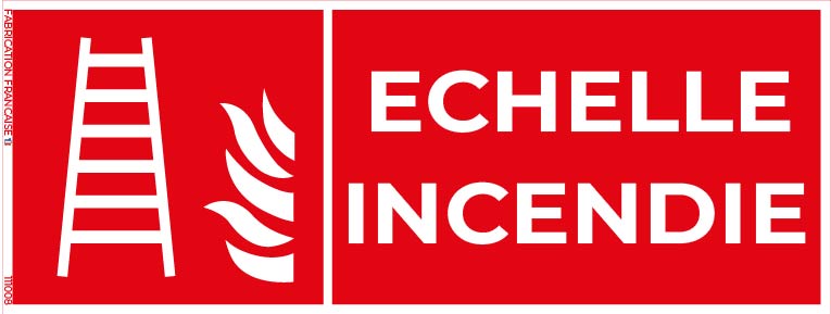 Échelle d’incendie – panneau de signalisation rectangulaire