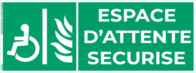espace d’attente sécurisé panneau de signalisation