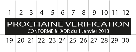 Étiquettes adr – vinyle adhésif – 500 étiquettes