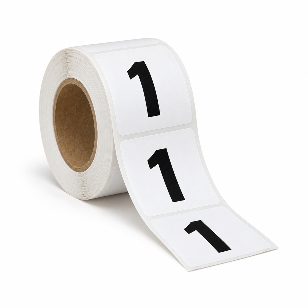 Rouleau d’étiquettes chiffre 1