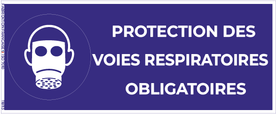 protection des voies respiratoires obligatoire – panneau de signalisation